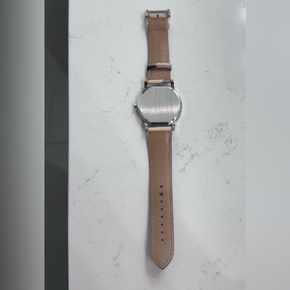 Burberry Pink and Black Checkered Watch with Silver Dial - Picture 4 of 9